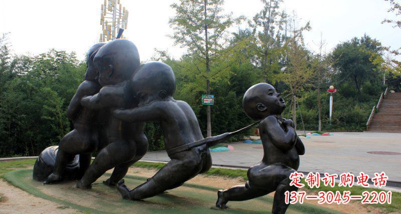 哈尔滨萝卜街头铜雕的精美景观