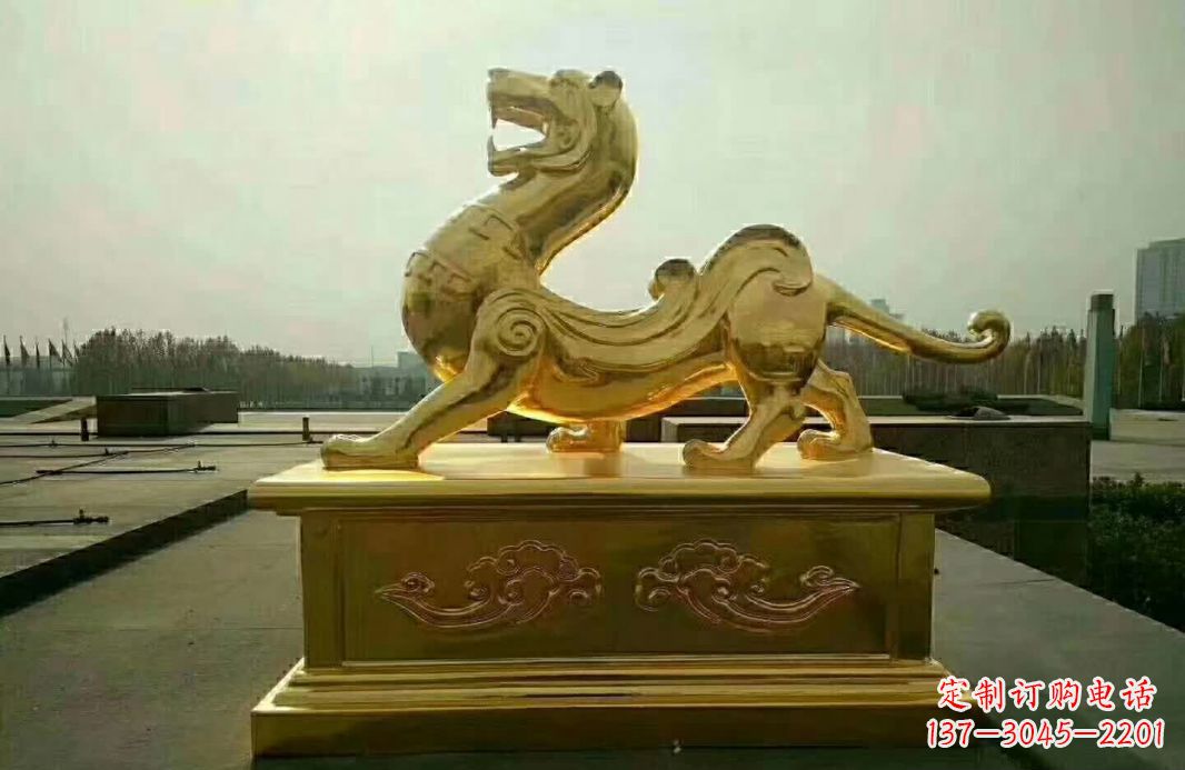 哈尔滨白虎铜雕
