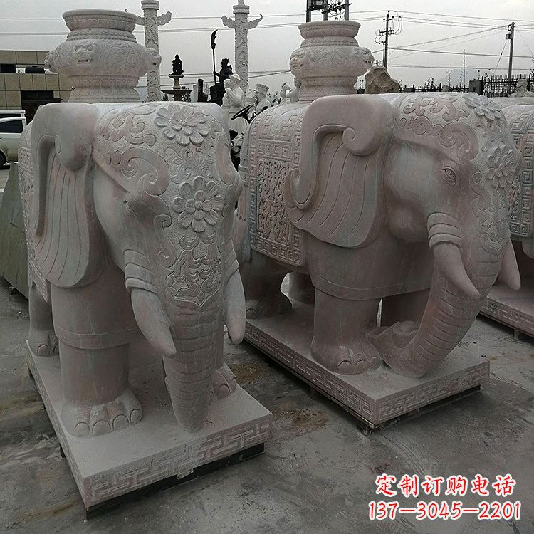 哈尔滨宝瓶(保平安)石雕大象
