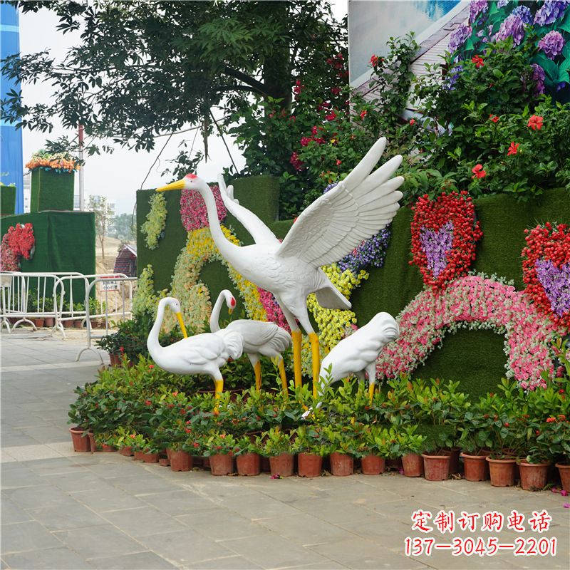 哈尔滨仙鹤玻璃钢雕塑