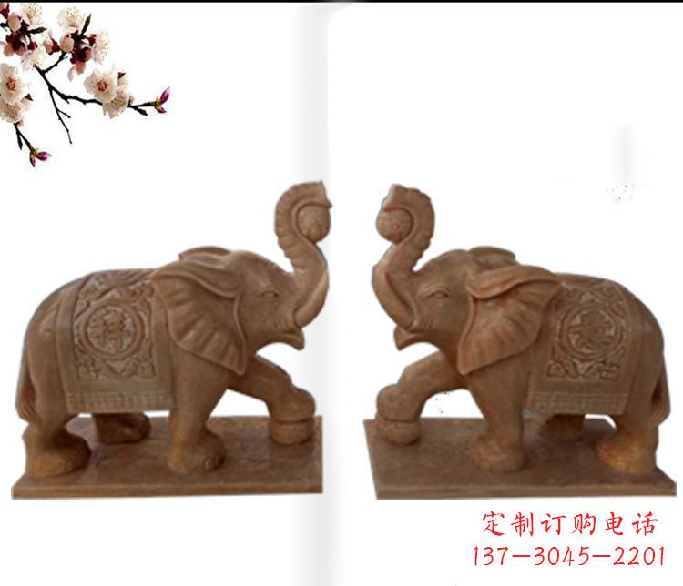 哈尔滨精美大象石雕