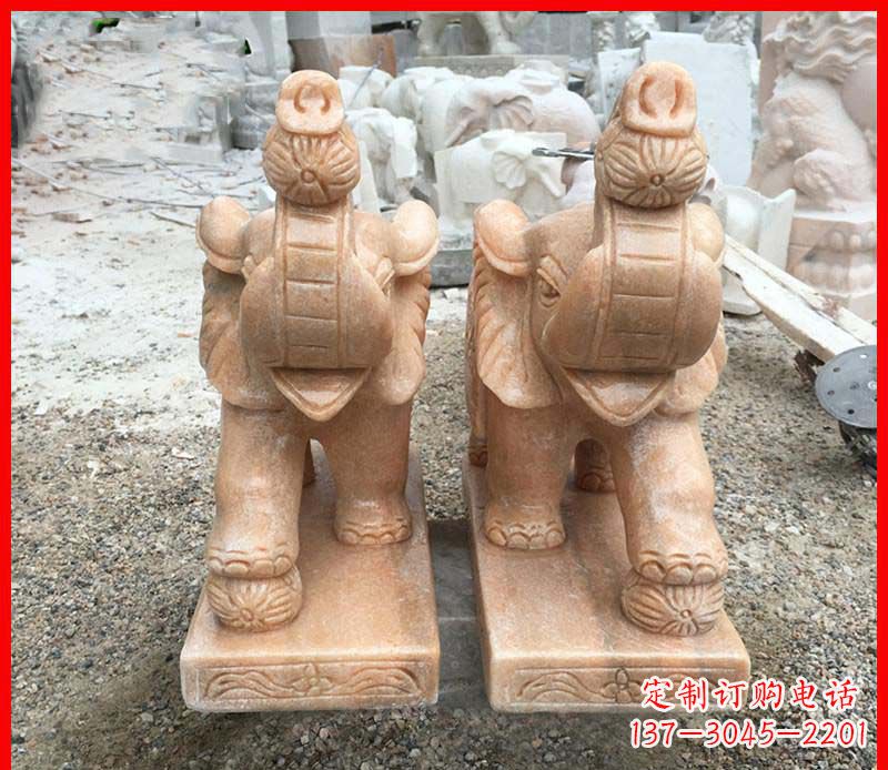哈尔滨小象石雕创意礼品传递爱与温暖