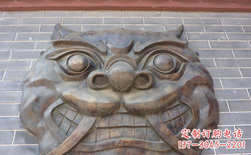 哈尔滨狴犴古代神兽铜浮雕