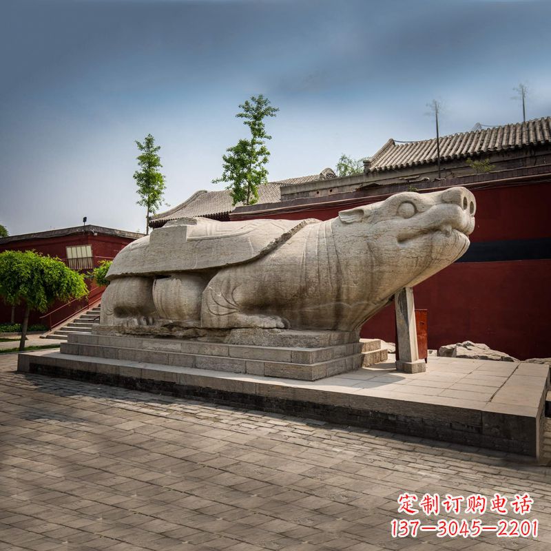 哈尔滨赑屃身上有佛的雕塑-寺庙景点广场神兽动物雕塑