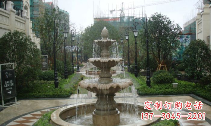 哈尔滨别墅景观大型喷泉石雕 (2)