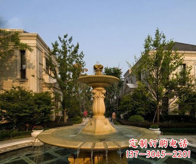 哈尔滨别墅石雕大型喷泉雕塑 (2)