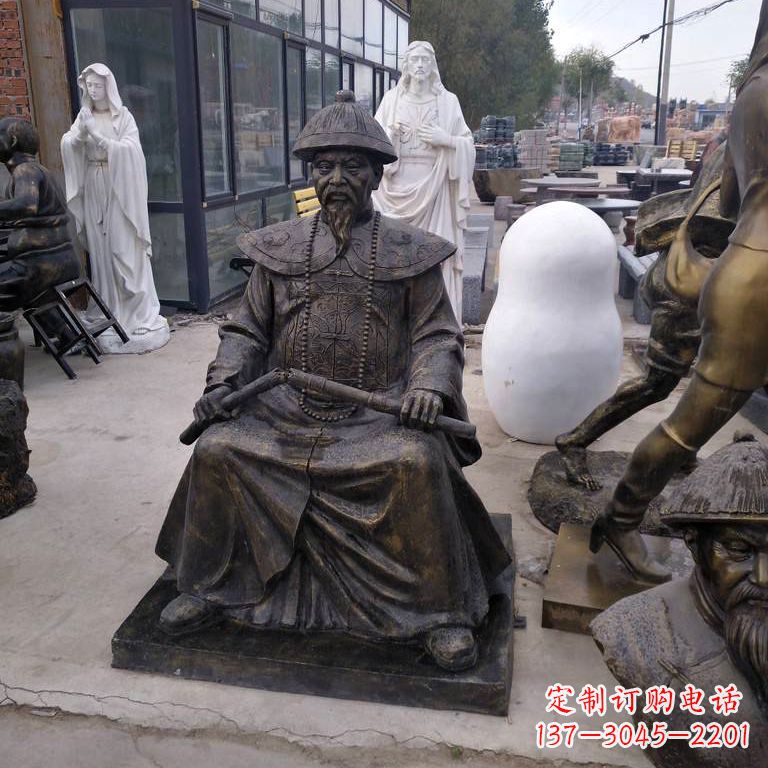 哈尔滨玻璃钢林则徐雕塑