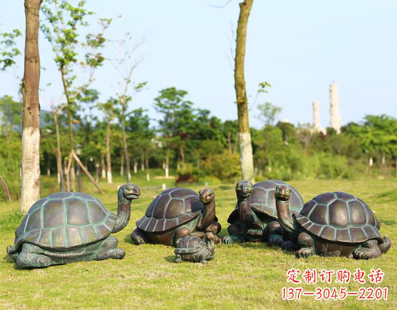 哈尔滨玻璃钢仿铜乌龟雕塑摆件