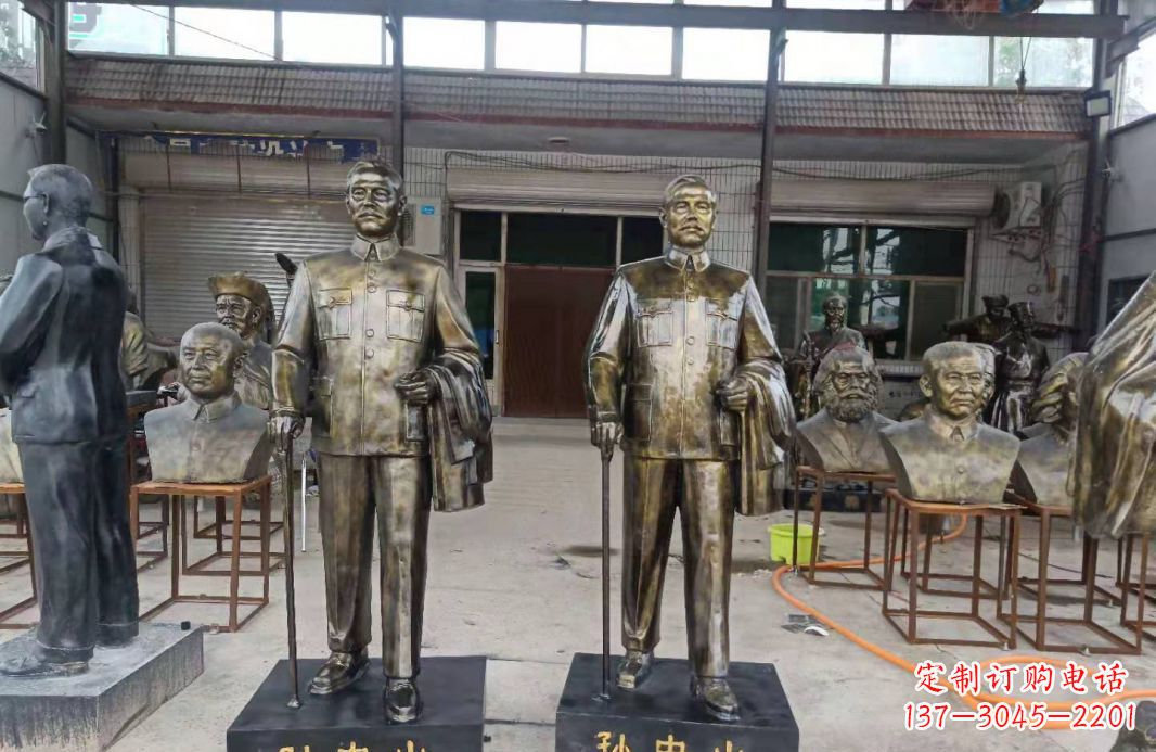哈尔滨玻璃钢仿铜校园景区伟人孙中山雕塑