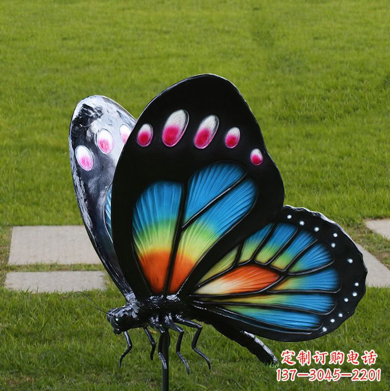 哈尔滨玻璃钢仿真蝴蝶昆虫雕塑