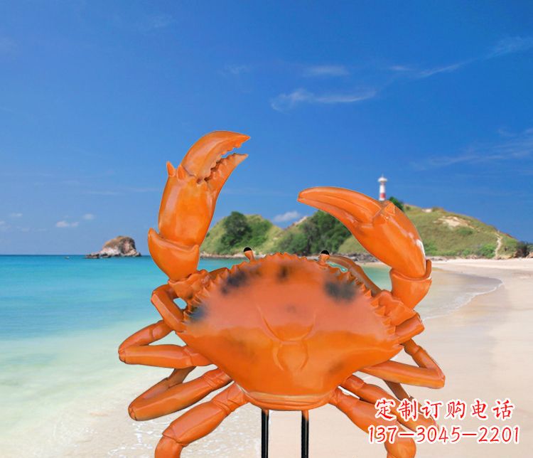 哈尔滨玻璃钢螃蟹雕塑
