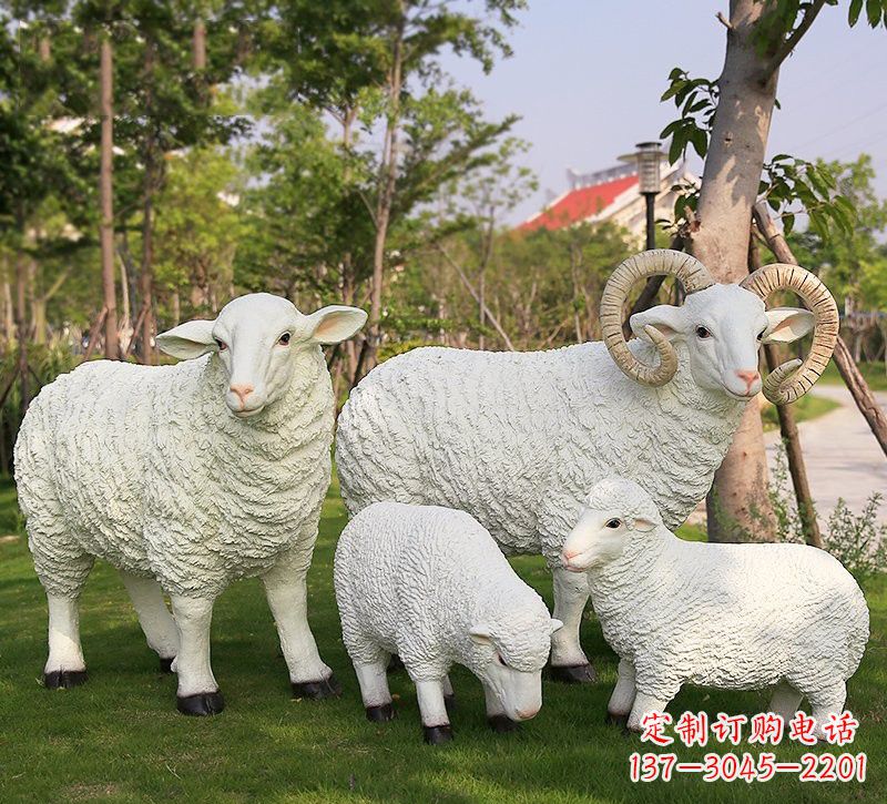 哈尔滨玻璃钢山羊雕塑仿真艺术的精彩之作