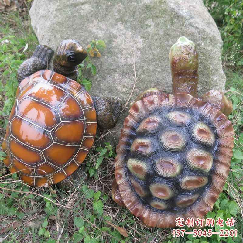哈尔滨玻璃钢海龟雕塑精致美观的园林装饰品