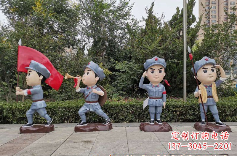 哈尔滨红军雕塑象征着中国革命的精神