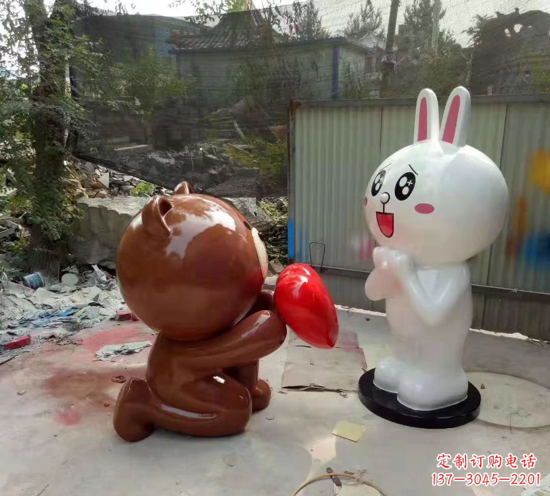 哈尔滨玻璃钢卡通熊猫雕塑精美的动物雕塑