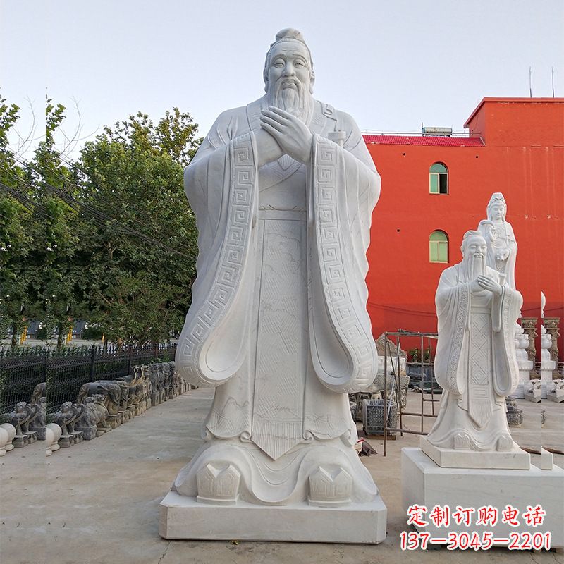 哈尔滨玻璃钢制作的孔子雕塑