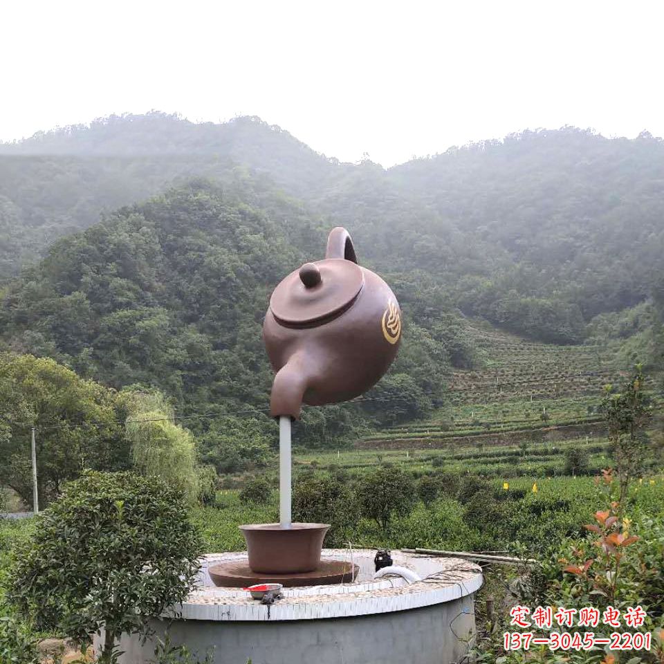 哈尔滨玻璃钢天壶喷泉精致而神奇的雕塑