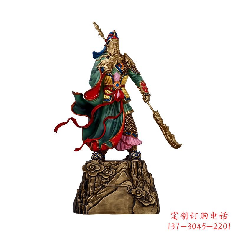 哈尔滨玻璃钢制关羽雕塑