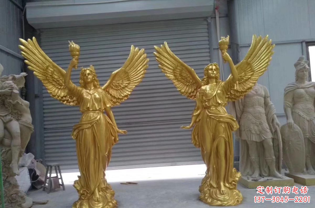 哈尔滨玻璃钢天使西方人物雕塑之美
