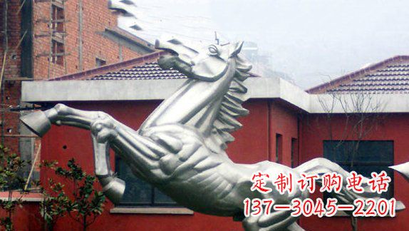 哈尔滨不锈钢奔马雕塑 (2)