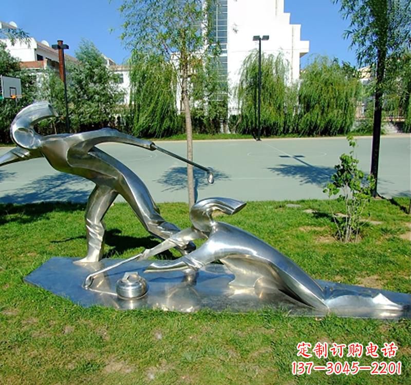 哈尔滨不锈钢冰壶雕塑