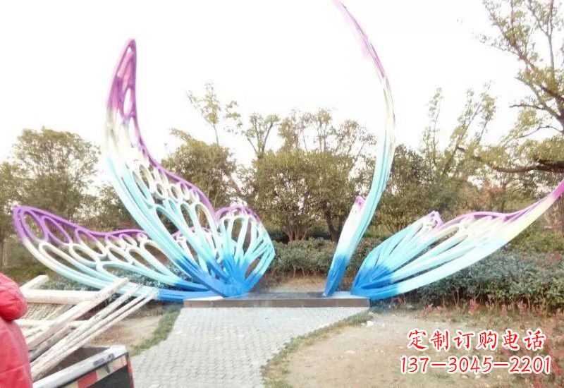 哈尔滨不锈钢彩色蝴蝶雕塑