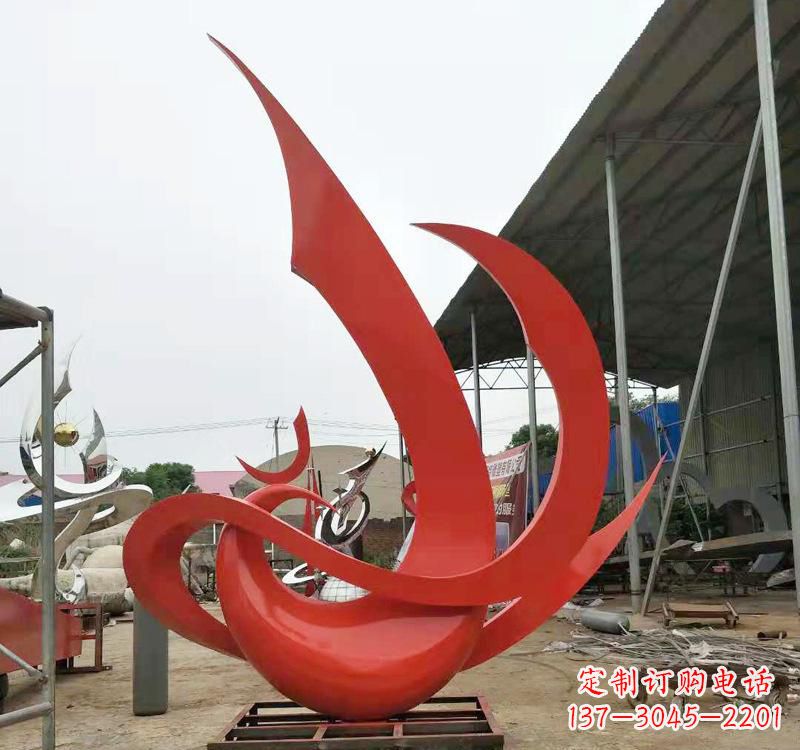 哈尔滨不锈钢彩色凤凰雕塑2