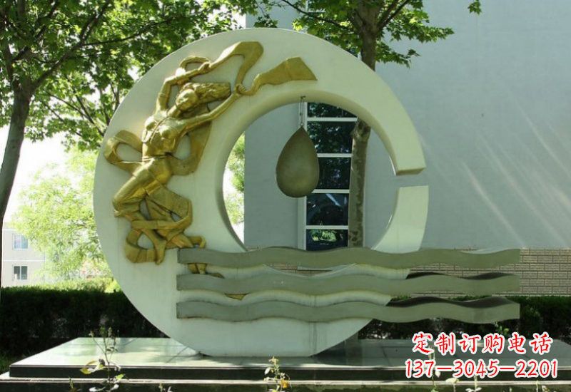 哈尔滨不锈钢嫦娥奔月雕塑——传承中华文化