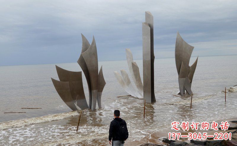 哈尔滨不锈钢船帆海边景观雕塑