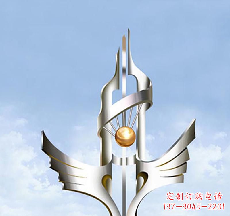 哈尔滨以不锈钢为材料的翅膀雕塑