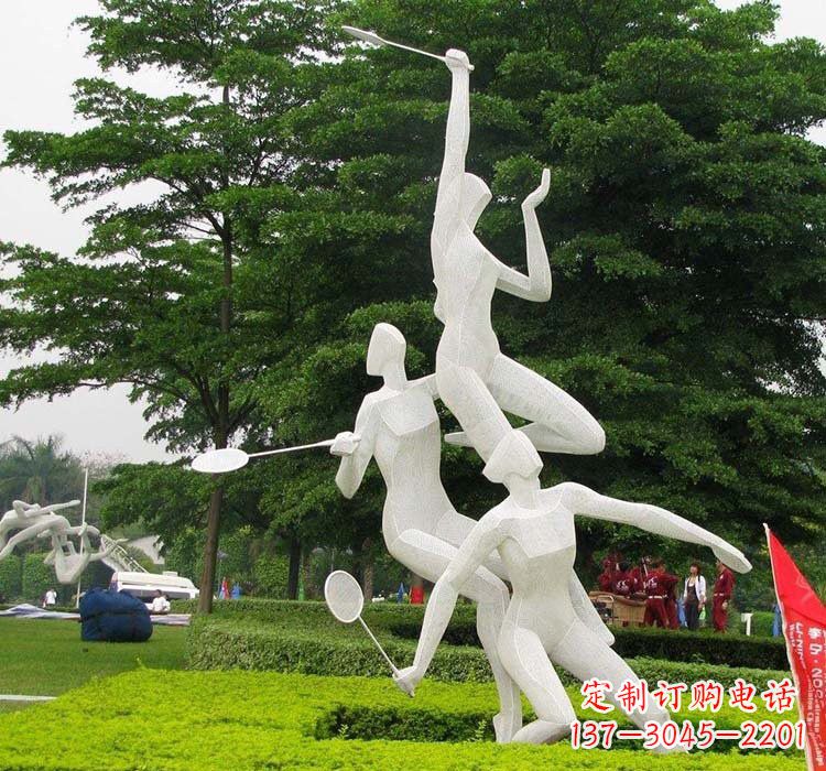 哈尔滨精美绝伦的不锈钢羽毛球雕塑