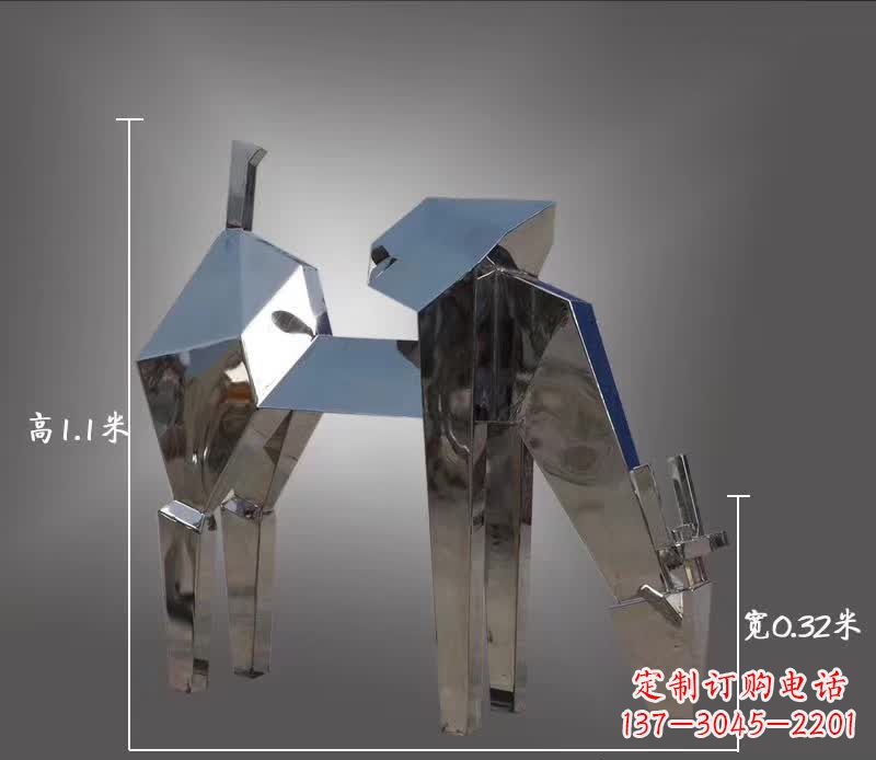 哈尔滨不锈钢动物雕塑——鹿