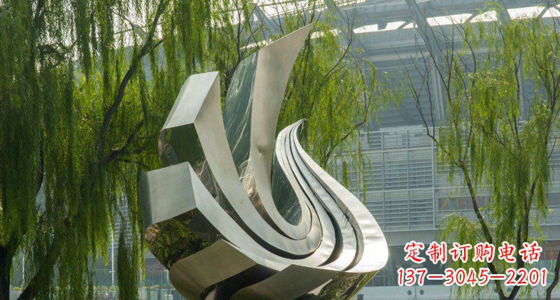 哈尔滨不锈钢抽象凤凰公园雕塑