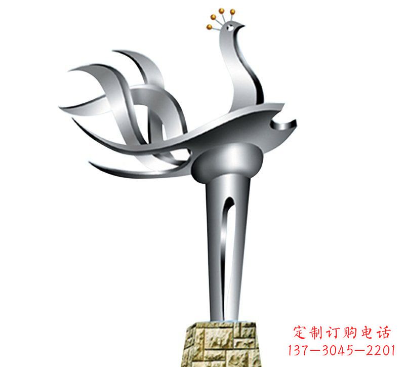 哈尔滨不锈钢抽象凤凰设计图
