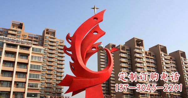 哈尔滨凤凰灿烂的不锈钢雕塑