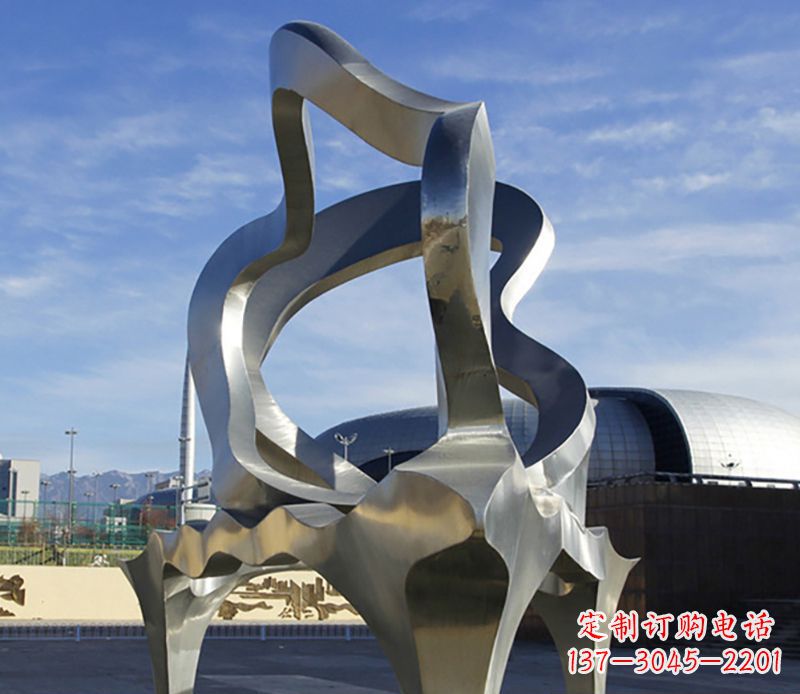 哈尔滨不锈钢抽象钢琴雕塑 (2)