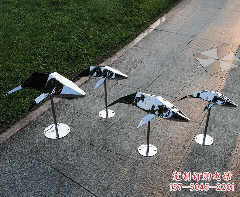哈尔滨不锈钢海豚雕塑精致的海洋之美