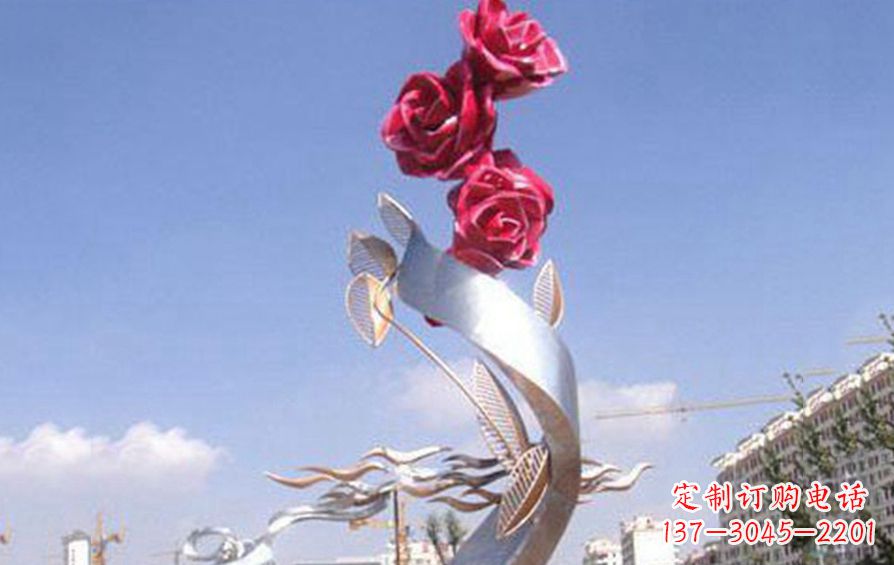 哈尔滨精美不锈钢玫瑰雕塑