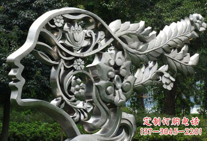 哈尔滨不锈钢美女雕塑一种流行的艺术形式
