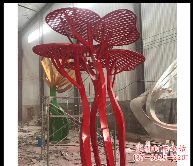 哈尔滨不锈钢蘑菇景观雕塑