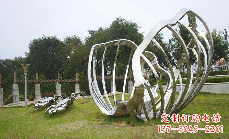 哈尔滨不锈钢贝壳雕塑的美
