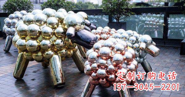 哈尔滨不锈钢羊雕塑艺术与美感相结合