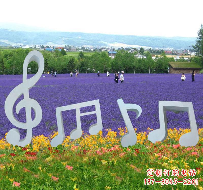 哈尔滨精美不锈钢音符雕塑