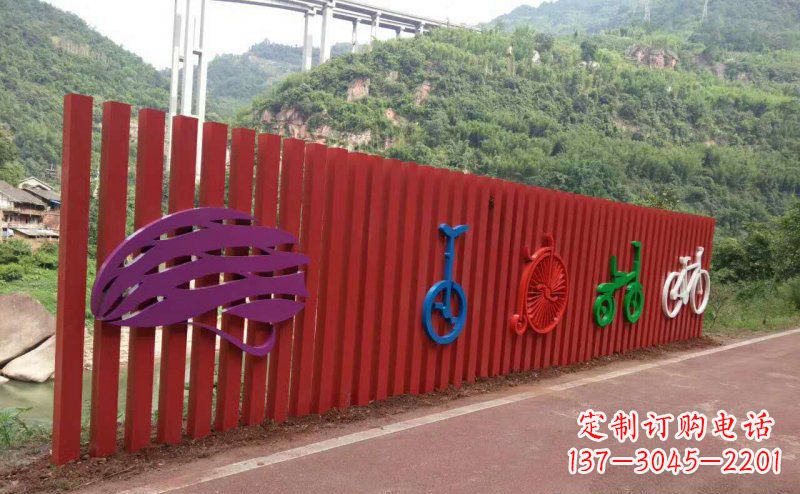 哈尔滨不锈钢抽象自行车公园景观雕塑