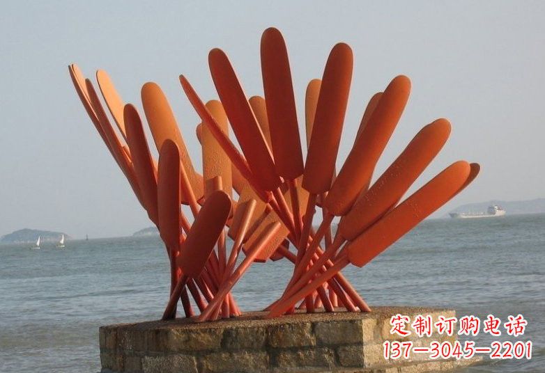 哈尔滨不锈钢船桨雕塑经典的海洋景观