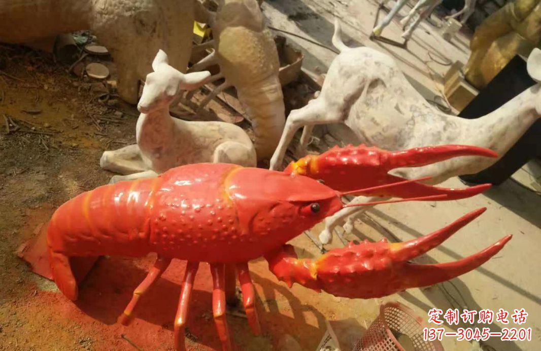 哈尔滨不锈钢大龙虾雕塑1