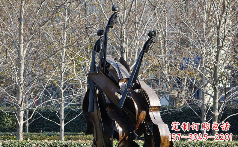 哈尔滨不锈钢大提琴乐器雕塑