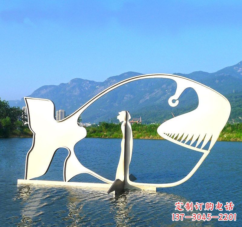 哈尔滨精美的不锈钢大型鲸鱼雕塑