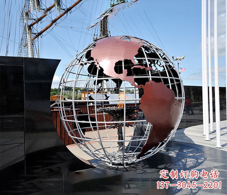 哈尔滨不锈钢大型地球仪雕塑精美纳米艺术