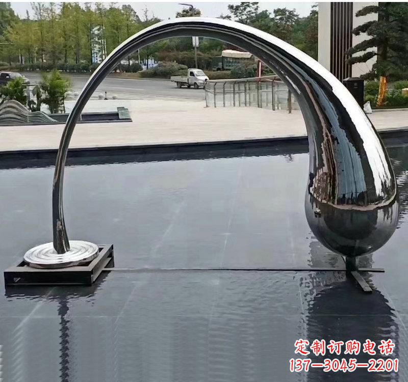 哈尔滨不锈钢大型水滴抽象雕塑
